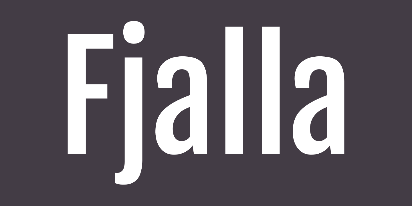 Пример шрифта Fjalla One Regular
